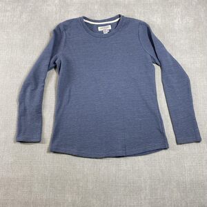 Carbon2Cobalt Shirt Womens Small Blue Long Sleeve Crewneck Pullover Casual Top